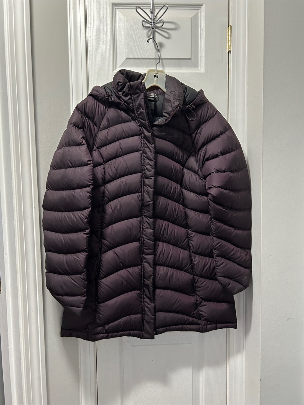 The North Face Women's Quilted Hooded Puffer Coat - Plum